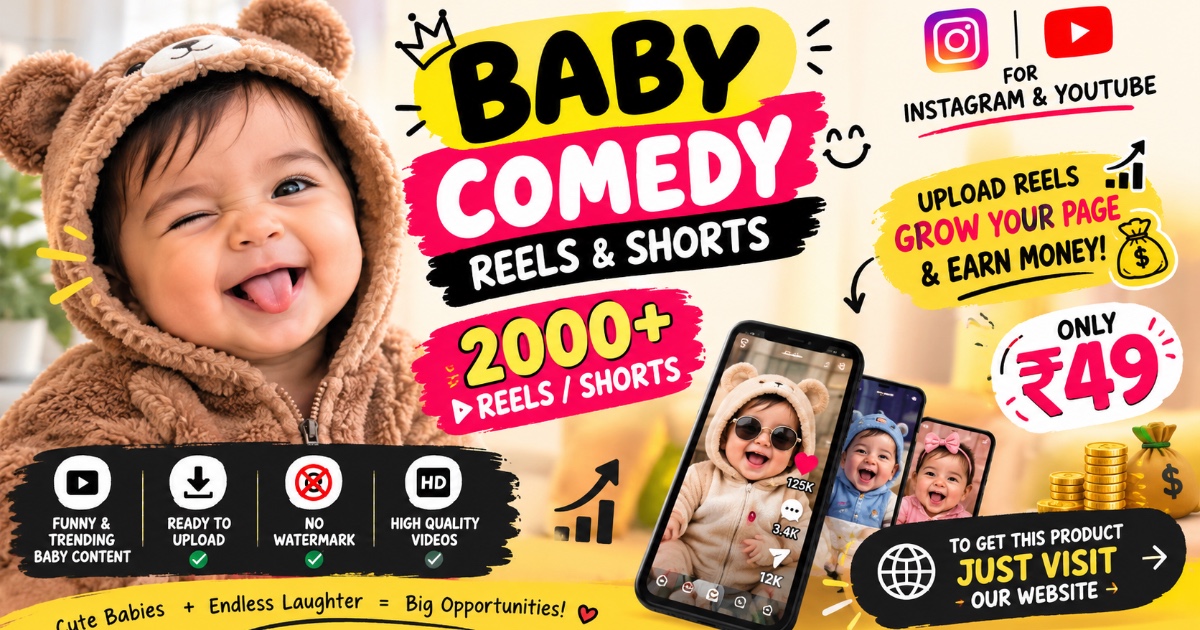 2000+ Baby Comedy Reels Bundle | Instagram & YouTube Shorts