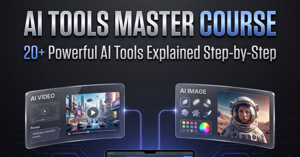 AI Tools Master Course – 20+ Powerful AI Tools, Prompts, Projects & Practical Workflows