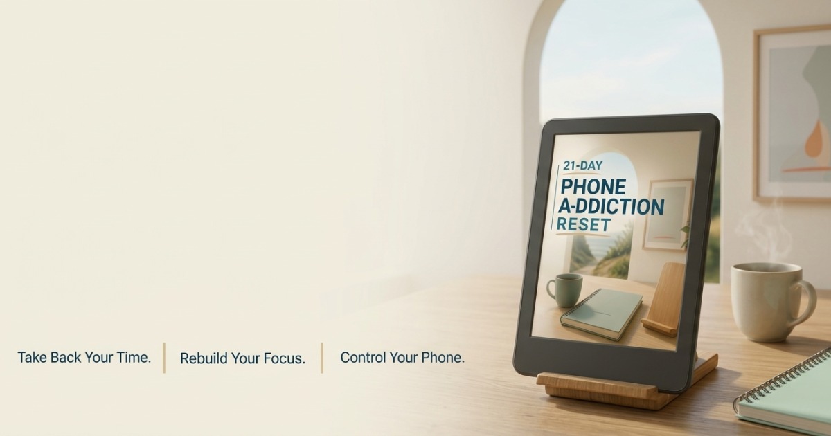 PHONE A-DDICTION  RESET 21 Day Challenge— Take Back Your Time & Rebuild Your Focus