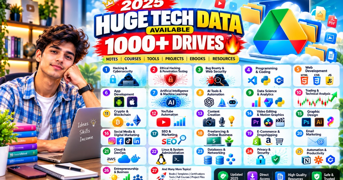 🚀 2025 HUGE TECH DATA — 1000+ Drives Available! 🔥 — image 2