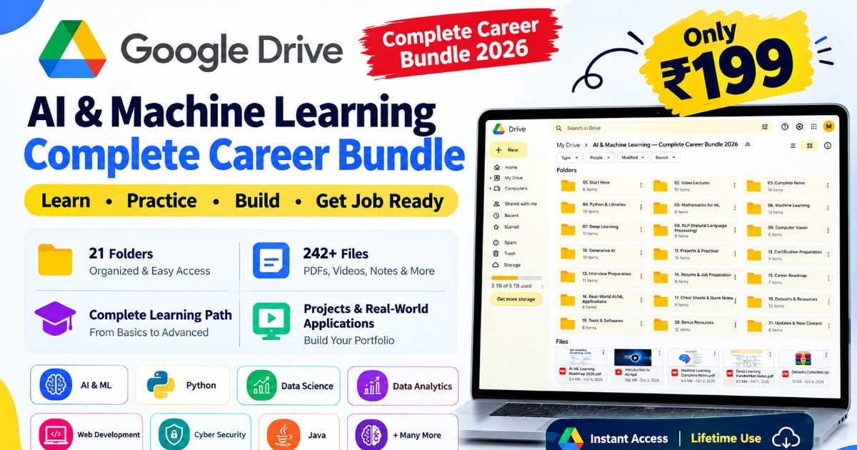 🚀 AI & MACHINE LEARNING COMPLETE CAREER BUNDLE 2026 🚀🔗