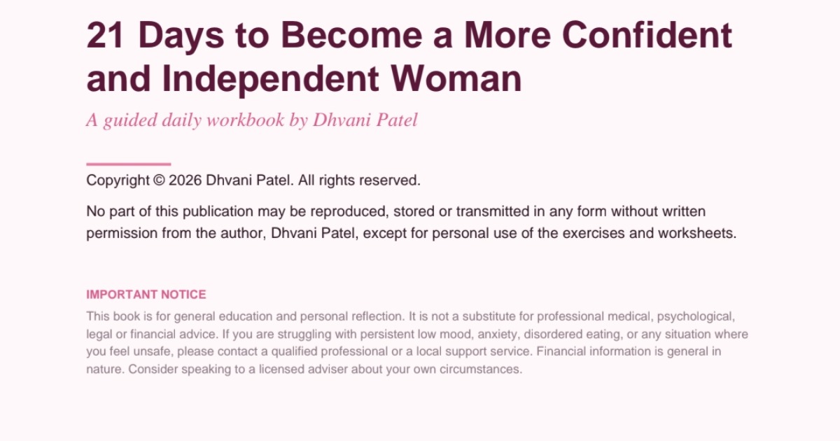 21 days to become a confident & independent women, image 2