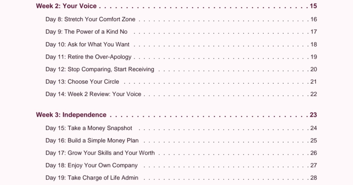 21 days to become a confident & independent women, image 4