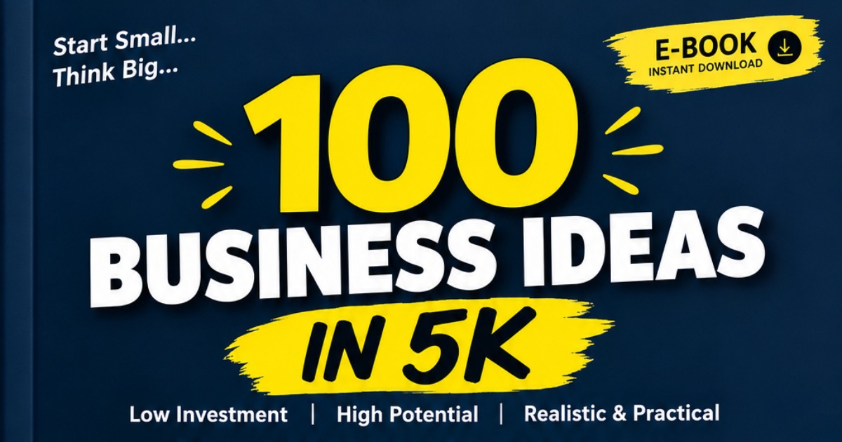 100 Business Ideas Under ₹5,000