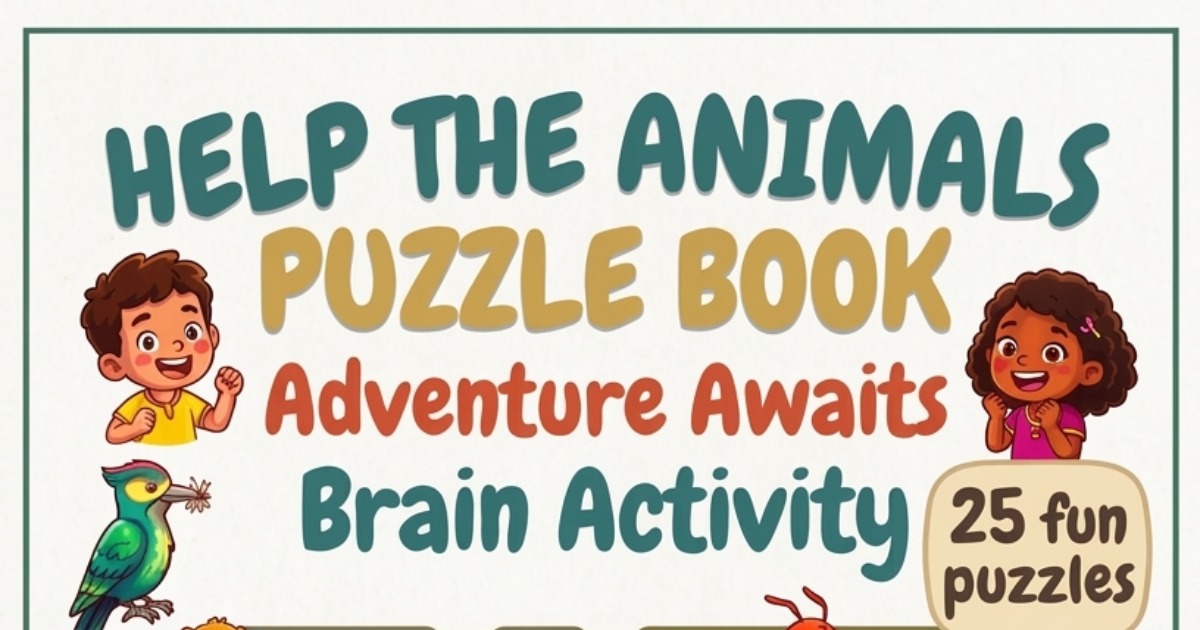 Help The Animals - Find The Way - Puzzle Book