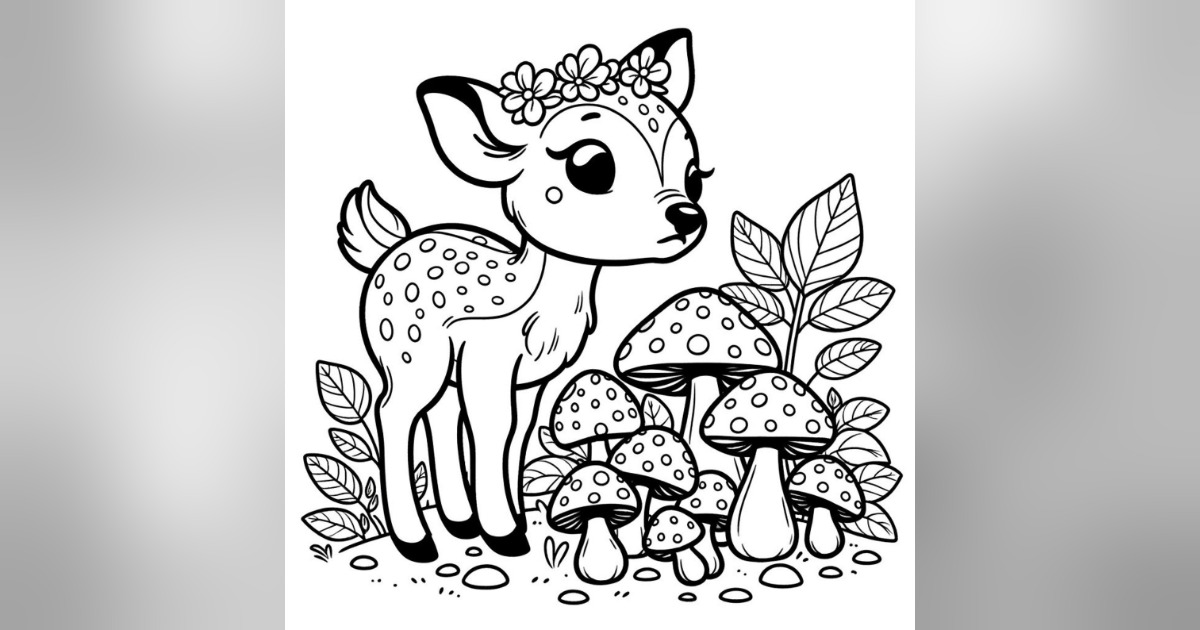 Coloring Book themed Enchanted Forest, image 3
