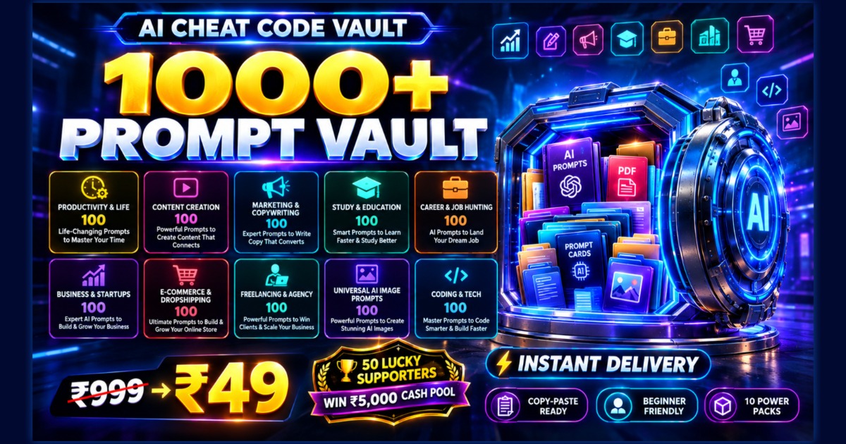 AI Cheat Code Vault — 1000+ AI Prompts