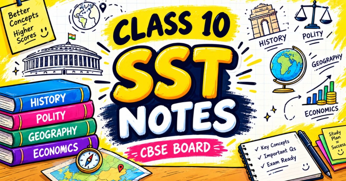 SST ALL SUBJECTS NOTES CLASS 10 CBSE 2026-27