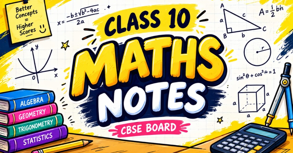 MATHS NOTES CLASS 10 CBSE 2026-27