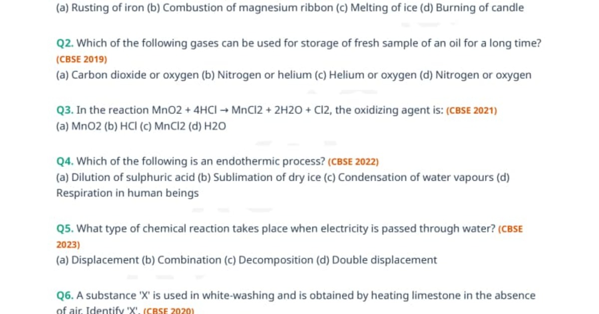 SCIENCE PYQ  CLASS 10 CBSE 2026-27, image 2