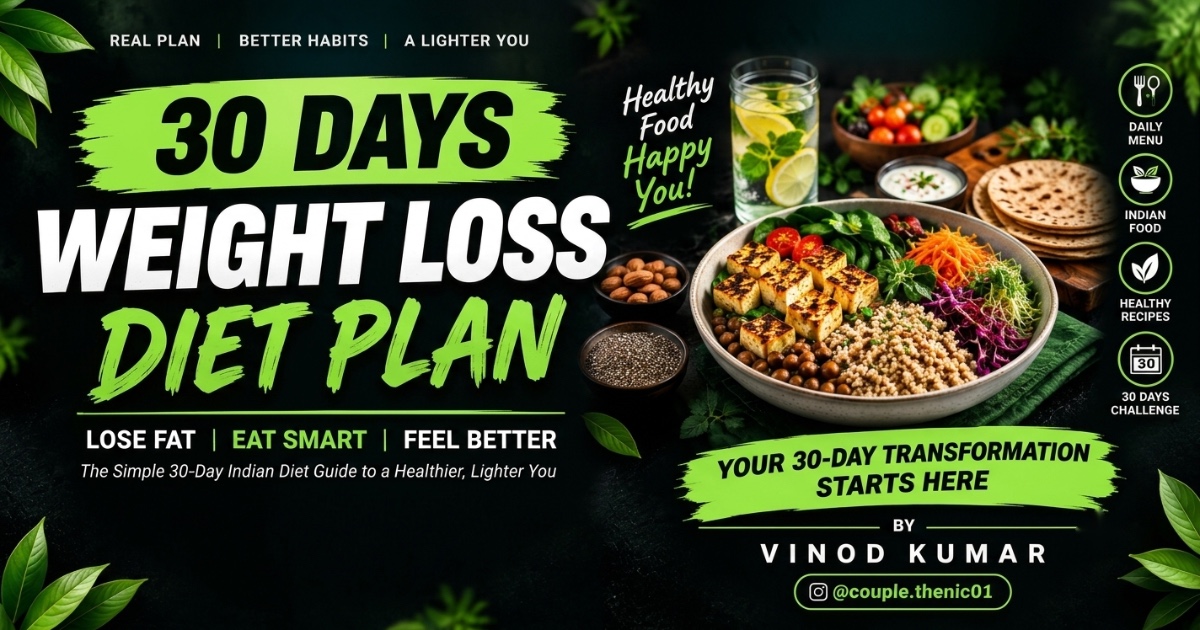 30 Days Weight Loss Diet & Home Workout Plan, image 2