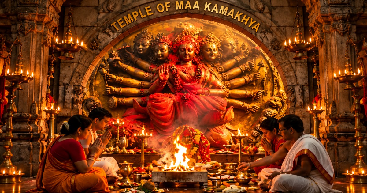 🌺 माँ कामाख्या अन्न दान 🌺 — इस नवरात्रि कोई भूखा न सोए, आइए एक थाली का पुण्य कमाएँ 🙏 — image 2