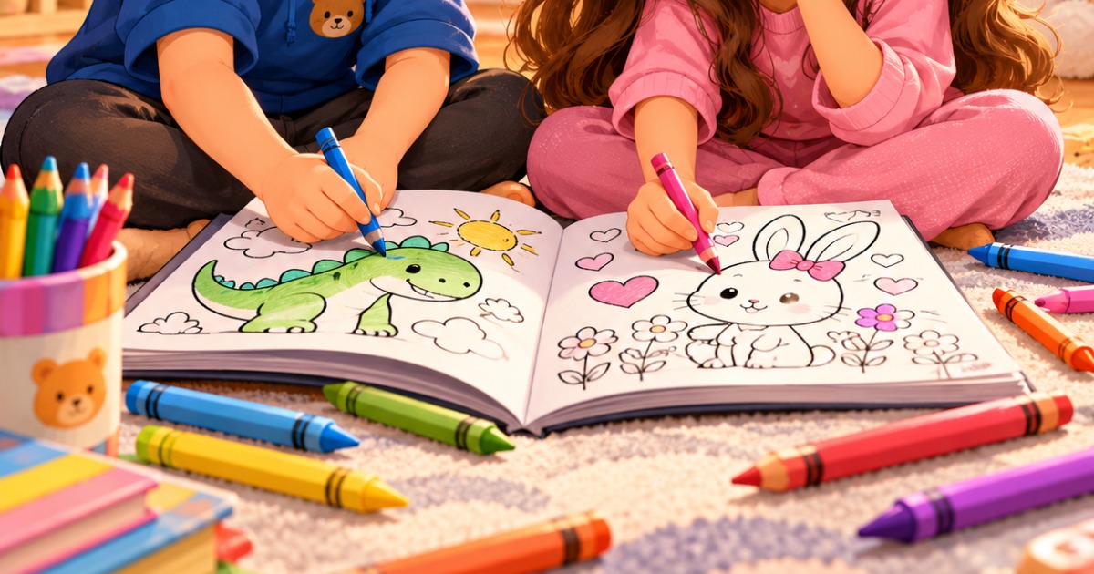 A to F alphabetical wise colouring book