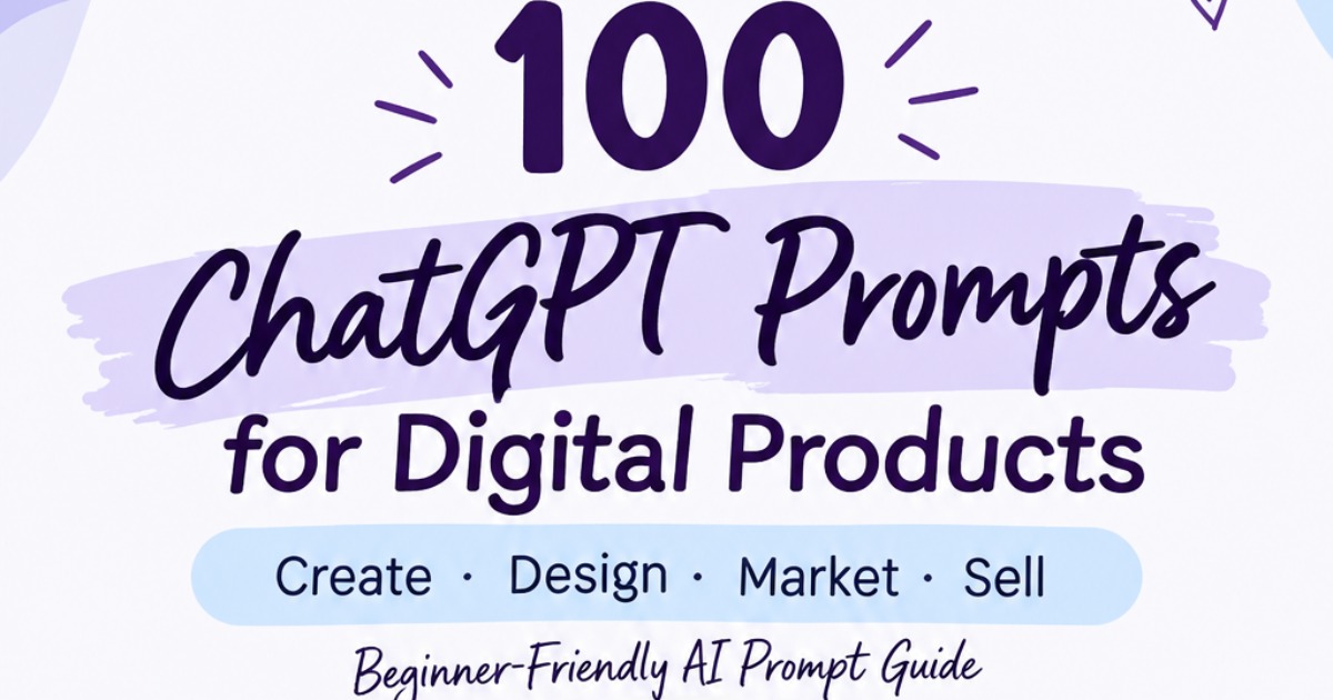 100 CHATGPT PROMPTS FOR DIGITAL PRODUCTS