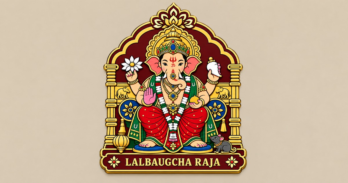 Lalbaghcha Raja Lapel Pin — image 2