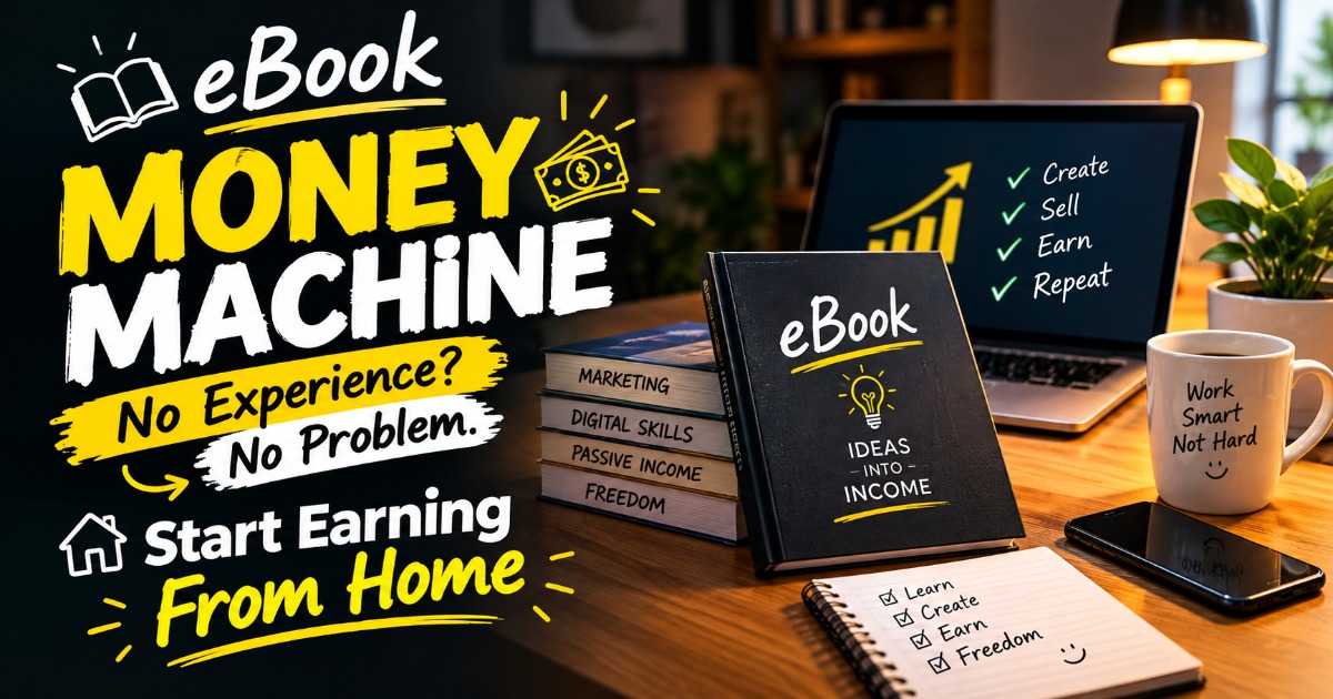 eBook Money Machine No Experience? No Problem. Start Earning From Home