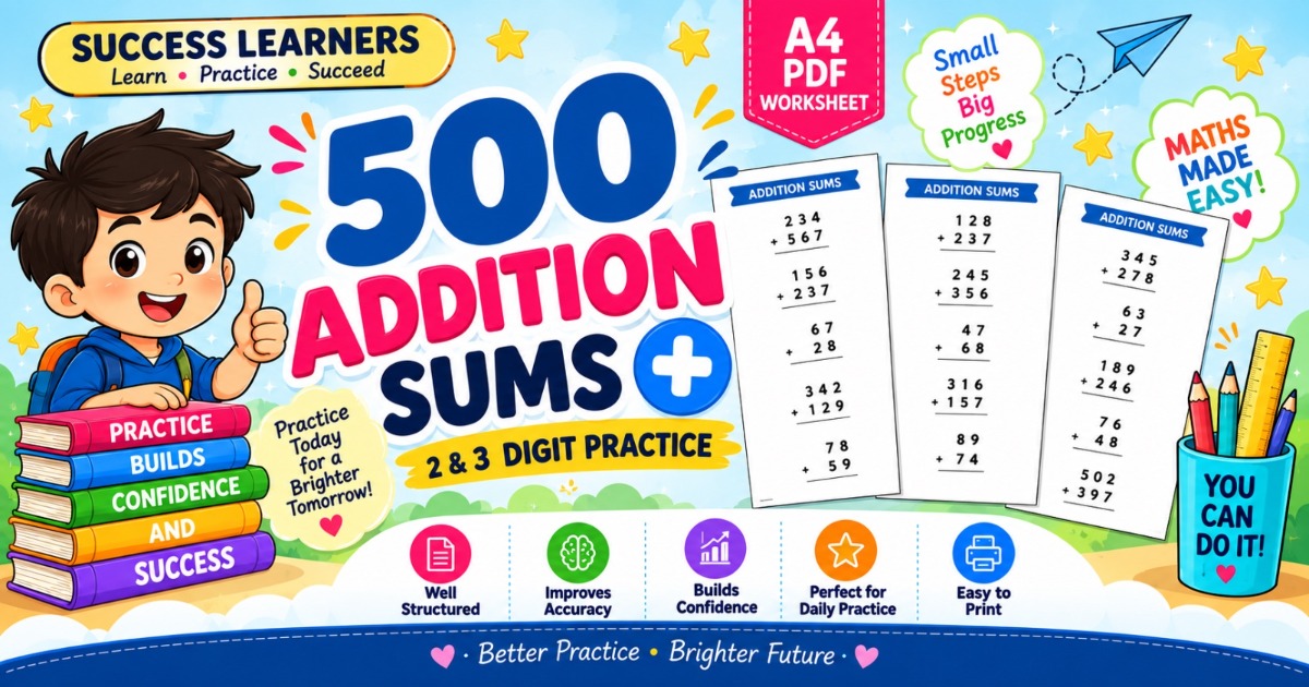 500 Addition Sums β image 2