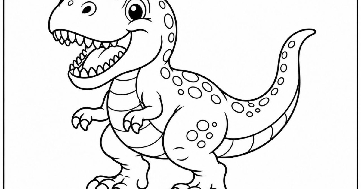 Dinosaur Coloring Book for Kids Ages 3-6 | Fun & Easy Coloring Pages — image 2