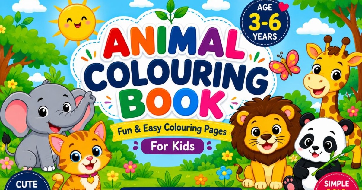 Animal Coloring Book for Kids Ages 3–6 | Fun & Easy Coloring Pages