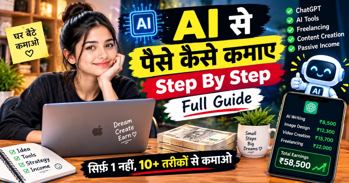 🔥 AI से पैसे कैसे कमाएँ? | Step By Step Full Guide | 10+ AI Earning Methods 💰