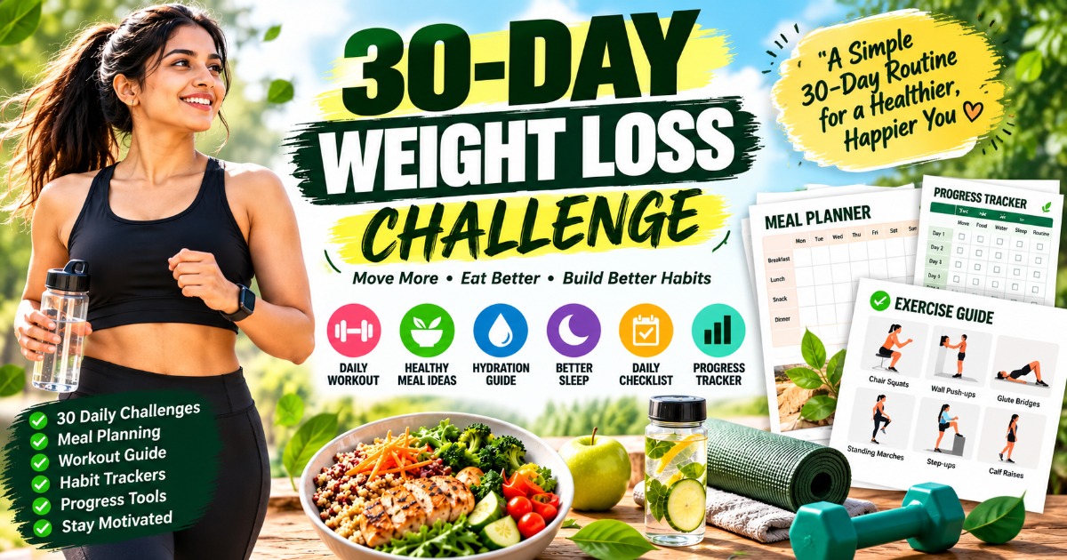 30-Day Weight Loss Challenge – Healthy Habits, Daily Workout & Meal Planner — image 2