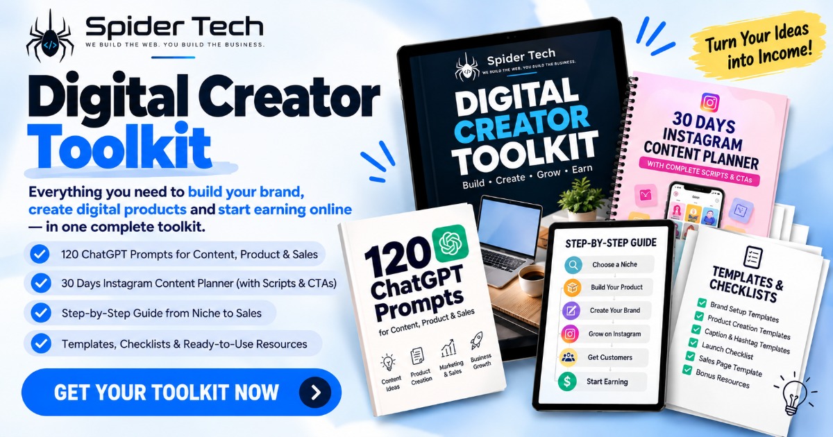 Spider Tech Digital Creator Toolkit