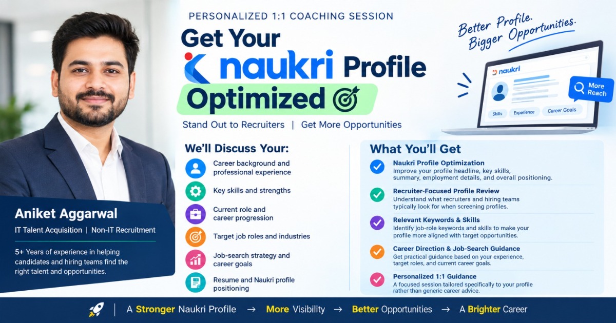 1:1  Naukri Profile Optimization