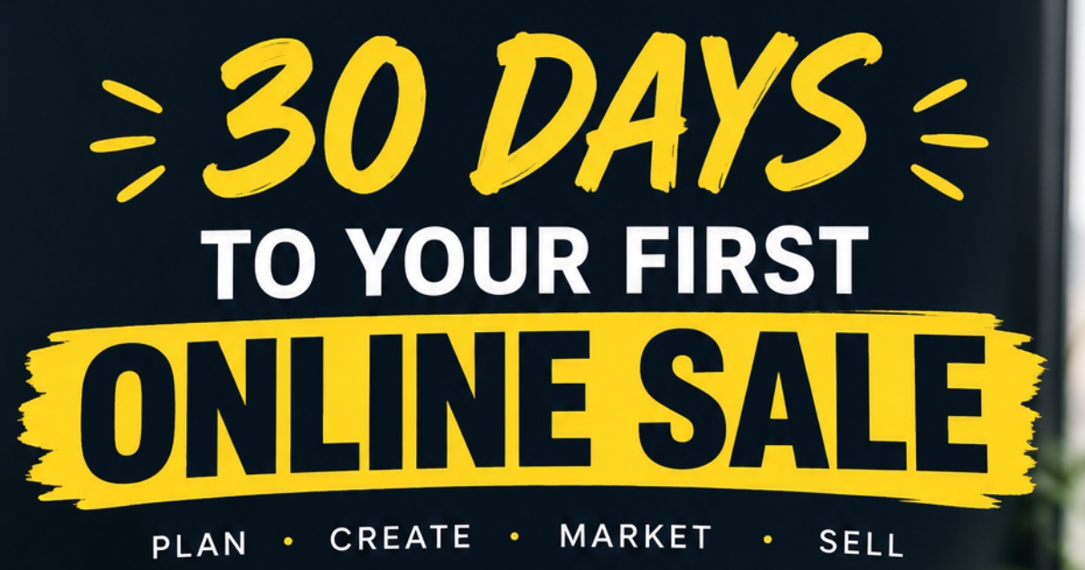 30 Days to your first online sale