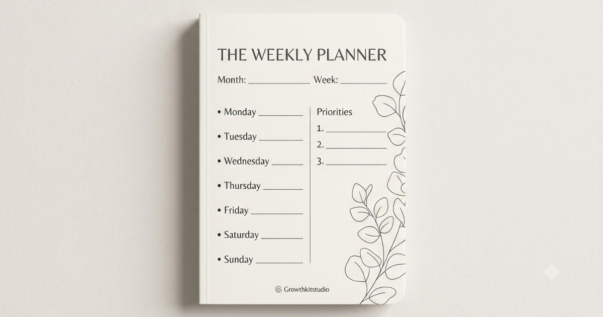 The Weekly Planner | Minimal Printable Planner 🌿