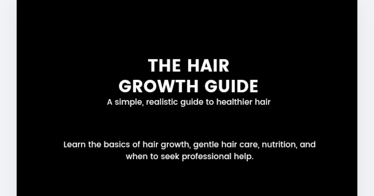 THE HAIR GROTH GUIDE