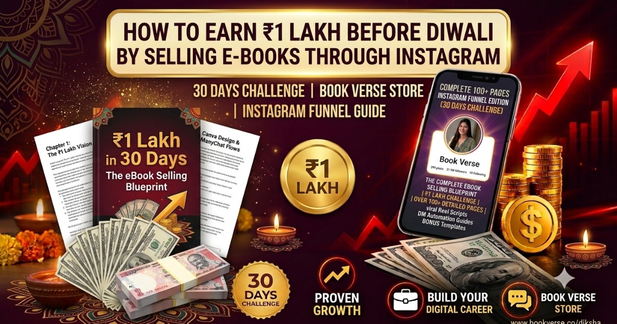 How to Earn ₹1 Lakh Before Diwali by Selling eBooks Through Instagram