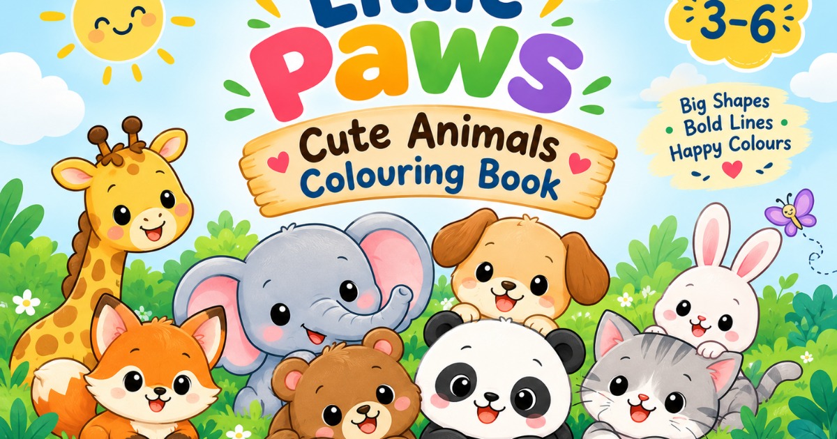 Little Paws: Cute Animals Colouring Book