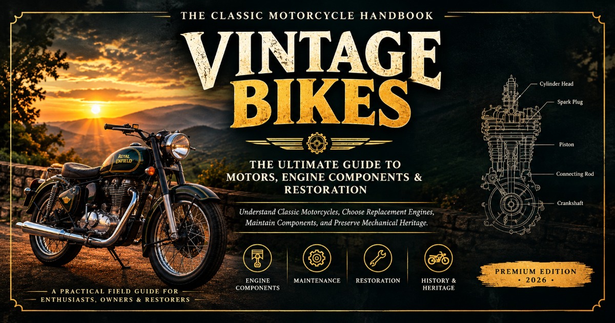 VINTAGE BIKES: THE ULTIMATE GUIDE TO MOTORS, ENGINE COMPONENTS & RESTORATION