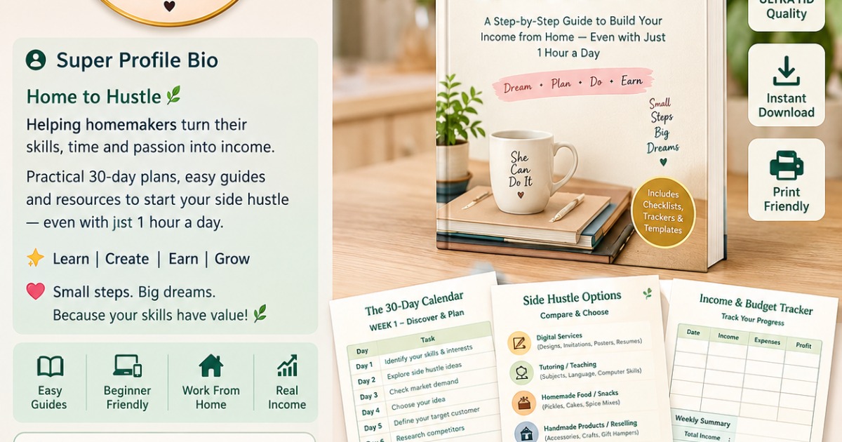 🌿 Home to Hustle Helping homemakers turn skills into income ✨, image 5