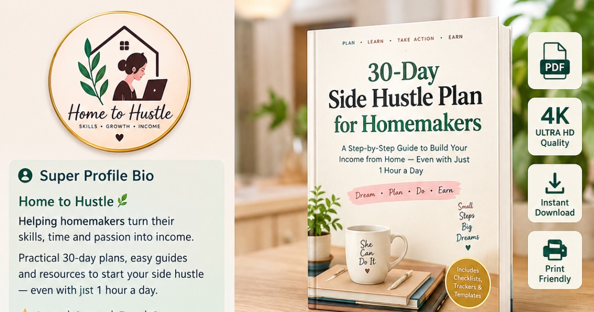 🌿 Home to Hustle Helping homemakers turn skills into income ✨, image 2