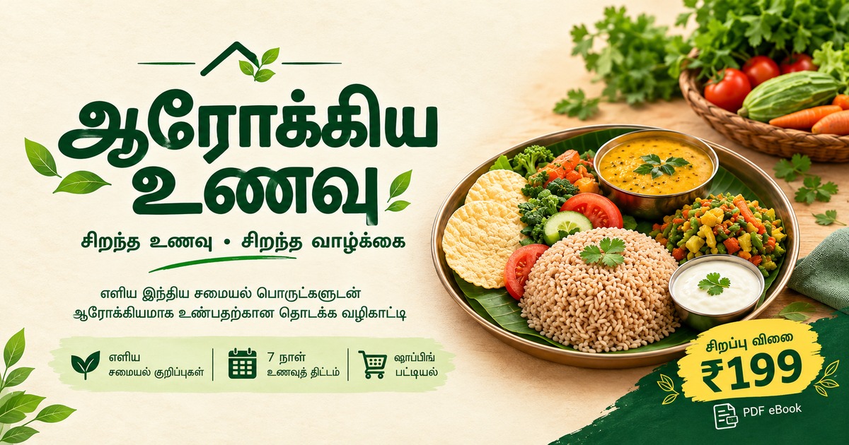 ஆரோக்கிய உணவு – சிறந்த வாழ்க்கைக்கான எளிய வழிகாட்டி!