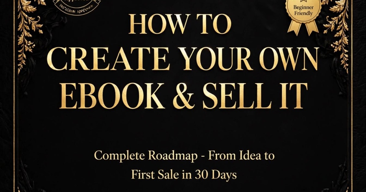 HOW TO CREATE YOUR OWN EBOOK & SELL IT Complete Roadmap - From Idea to First Sale in 30 Days 15+ Pages Detailed | Black Print Premium | Full Page Fill — image 2