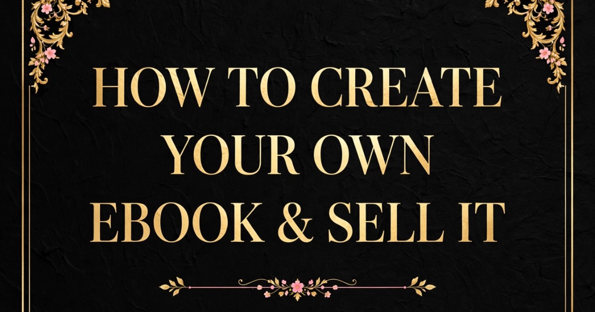 HOW TO CREATE YOUR OWN EBOOK & SELL IT Complete Roadmap - From Idea to First Sale in 30 Days 15+ Pages Detailed | Black Print Premium | Full Page Fill