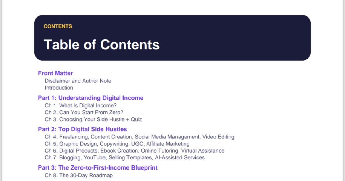 Digital Income & Side Hustles Blueprint (Beginner Edition) — image 3