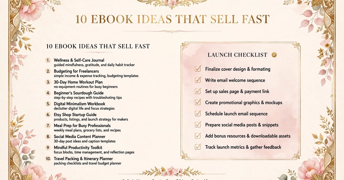 HOW TO CREATE YOUR OWN EBOOK & SELL IT Complete Roadmap - From Idea to First Sale in 30 Days 15+ Pages Detailed | Black Print Premium | Full Page Fill — image 5