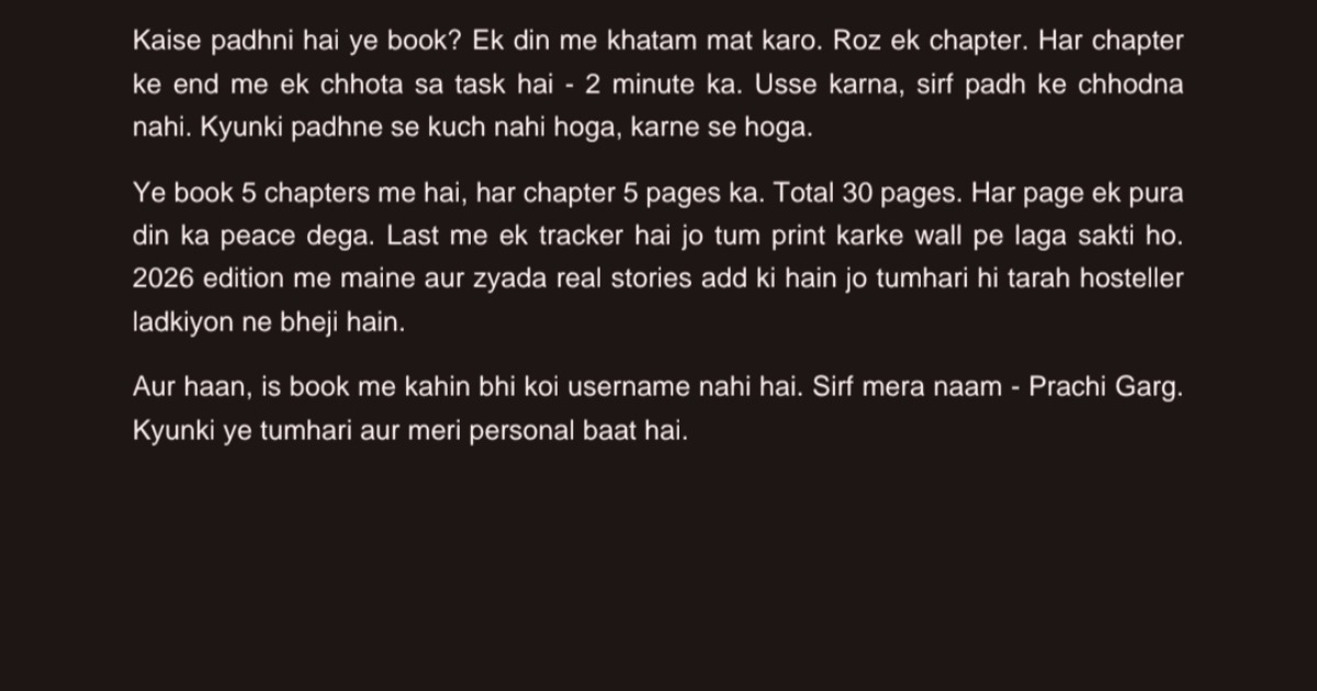 Hostel Wali Toxicity Se Kaise Bache - 2026 Edition | By Prachi Garg — image 3