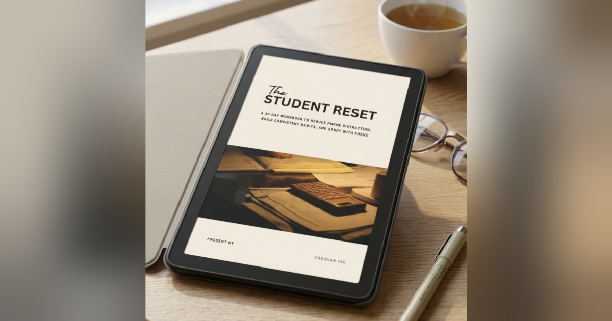 The Student Reset — 30-Day Student Productivity Workbook | Beat Procrastination, Reduce Phone Distractions & Build Better Study Habits, image 3