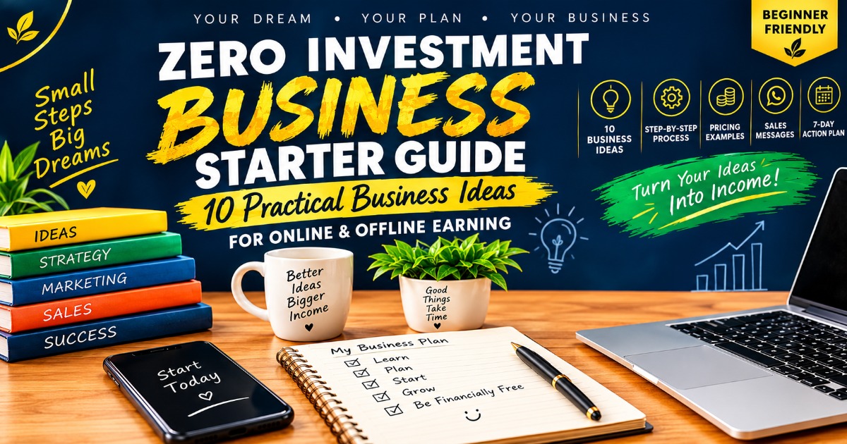 Zero Investment Business Guide – 10 Practical Ways to Start Earning, image 2