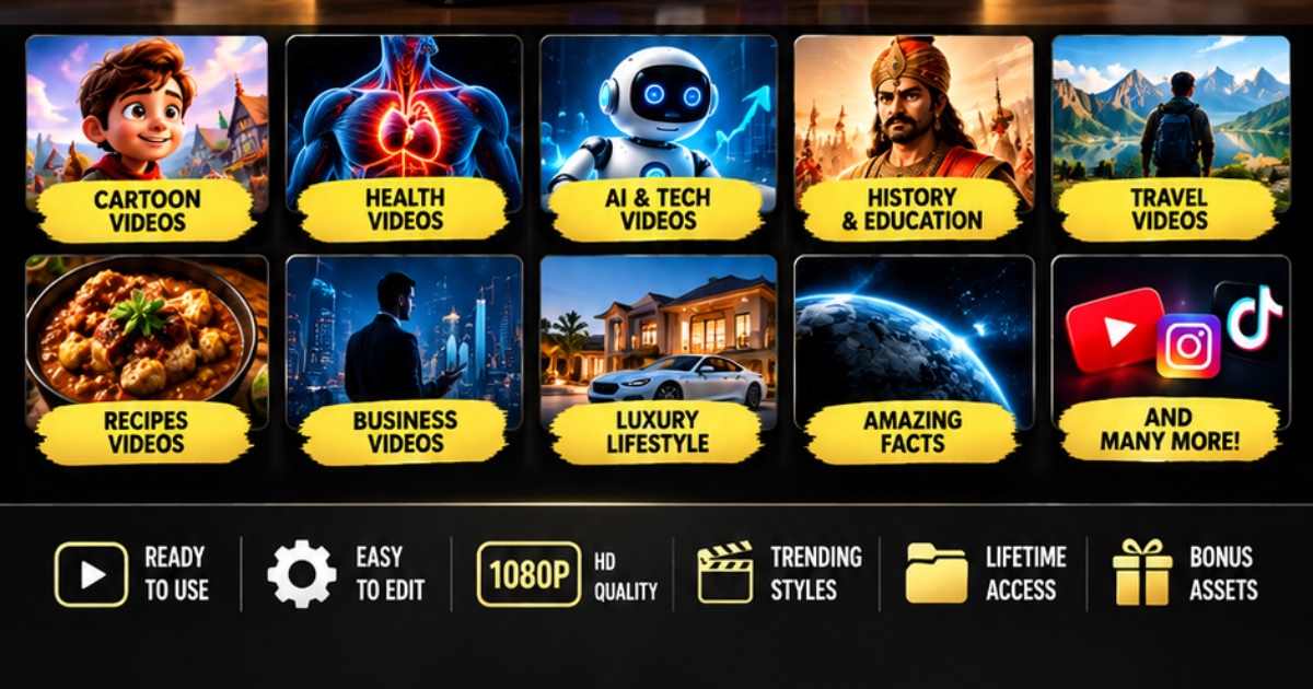 🔥 Viral Video Content Pack — Ready-to-Use Cartoon, Health, AI & Trending Videos | ₹499 — image 3