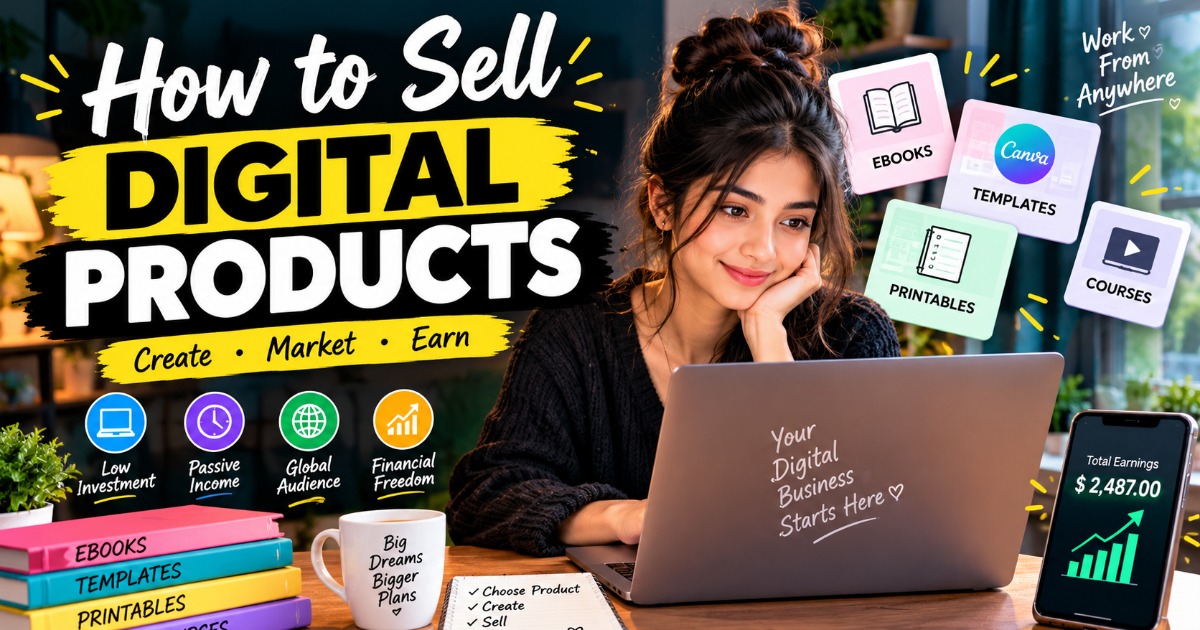 How  to sell Digital product | A beginner's step - by - step guide to creating, marketing $ selling ebook s |  Canva , templates and digital products..