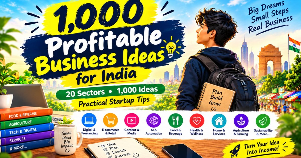1000 Profitable Business Ideas for India | Low Investment, High Profit 💰