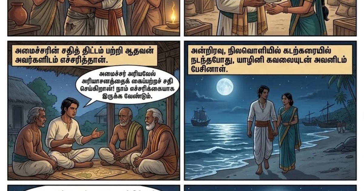 🌊 குமரிக்கண்டம்: கடலுக்குள் மறைந்த தமிழர்களின் ரகசியம் (டிஜிட்டல் காமிக் புத்தகம்) 🌊  பழந்தமிழர் வரலாற்றின் மர்மங்கள், கடலில் மூழ்கிய லெமூரியா கண்டத்தின் பிரம்மாண்டம் மற்றும் வீர சாகசங்களை கண்முன்னே கொண்டுவரும் சித்திரக் கதைத் தொகுப்பு!  📖 புத்தகத்தின், image 3