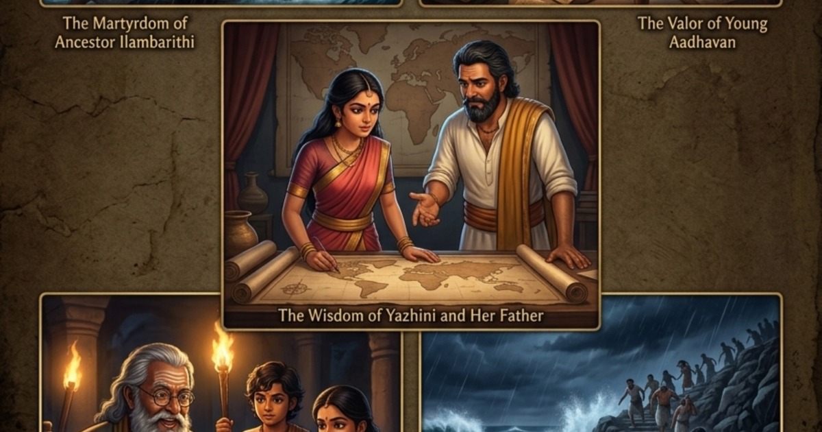 🌊 குமரிக்கண்டம்: கடலுக்குள் மறைந்த தமிழர்களின் ரகசியம் (டிஜிட்டல் காமிக் புத்தகம்) 🌊  பழந்தமிழர் வரலாற்றின் மர்மங்கள், கடலில் மூழ்கிய லெமூரியா கண்டத்தின் பிரம்மாண்டம் மற்றும் வீர சாகசங்களை கண்முன்னே கொண்டுவரும் சித்திரக் கதைத் தொகுப்பு!  📖 புத்தகத்தின், image 2
