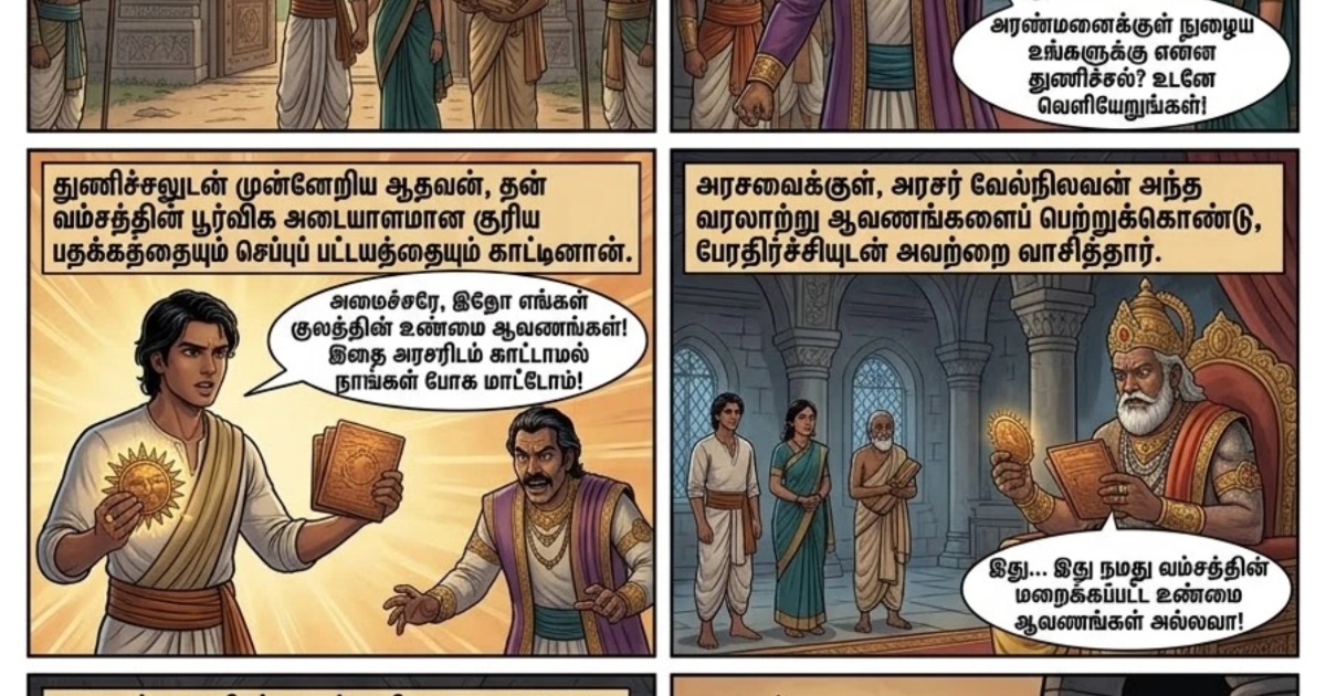 🌊 குமரிக்கண்டம்: கடலுக்குள் மறைந்த தமிழர்களின் ரகசியம் (டிஜிட்டல் காமிக் புத்தகம்) 🌊  பழந்தமிழர் வரலாற்றின் மர்மங்கள், கடலில் மூழ்கிய லெமூரியா கண்டத்தின் பிரம்மாண்டம் மற்றும் வீர சாகசங்களை கண்முன்னே கொண்டுவரும் சித்திரக் கதைத் தொகுப்பு!  📖 புத்தகத்தின், image 4