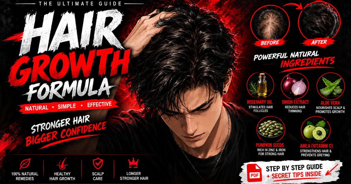 HAIR GROWTH BLUEPRINT Stop Hair Fall β’ Grow Stronger, Healthier Hair